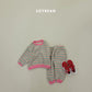 (Pre-order) Soybean Kids Winter - Rainbow Mochi Fleece-Lined Top & Bottom Set 무지개모찌상하복 (2 Colors)
