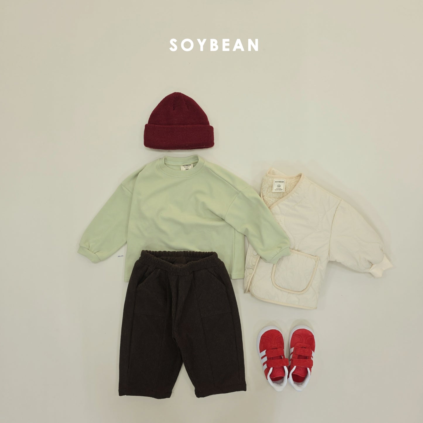 (Pre-order) Soybean Kids Winter - Forming Loose Fleece-Lined Tee 포밍루즈티셔츠 (7 Colors)