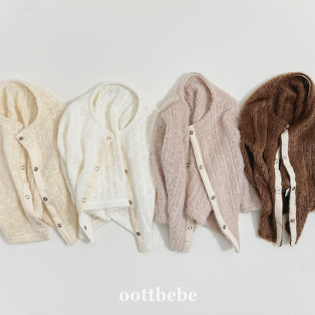 (Pre-order) OOTTBEBE Winter - Hazelnut Cardigan 헤이즐넛가디건 (4 Colors)