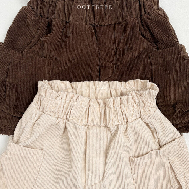 (Pre-order) OOTTBEBE - Tulip Corduroy Shorts 튤립골덴팬츠 (2 Colors)