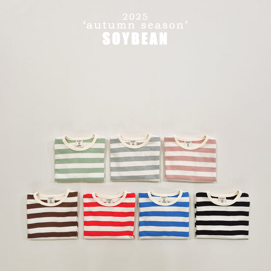 (Pre-order) Soybean Kids - Stripe Sweatshirt 랍빠단가라맨투맨 (7 Colors)