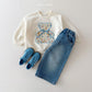 (In-stock) Daily Bebe Spring - Kids' Floral Sweatshirt 플로럴 맨투맨 (2 Colors) (Copy)