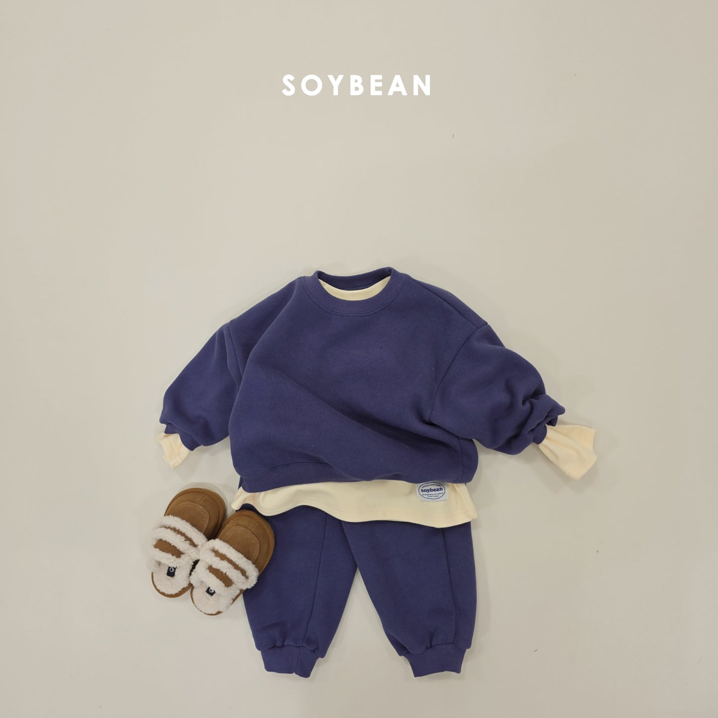 (Pre-order) Soybean Kids Winter - Junior Soybean Kids Winter - Junior Fleece-Lined Lollipop Top & Bottom Set 주니어 양기모롤리팝상하복 (16 Colors)