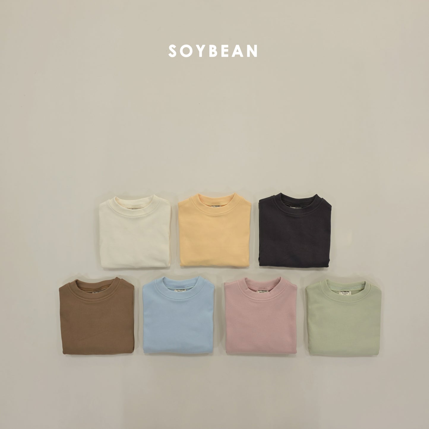 (Pre-order) Soybean Kids Winter - Forming Loose Fleece-Lined Tee 포밍루즈티셔츠 (7 Colors)