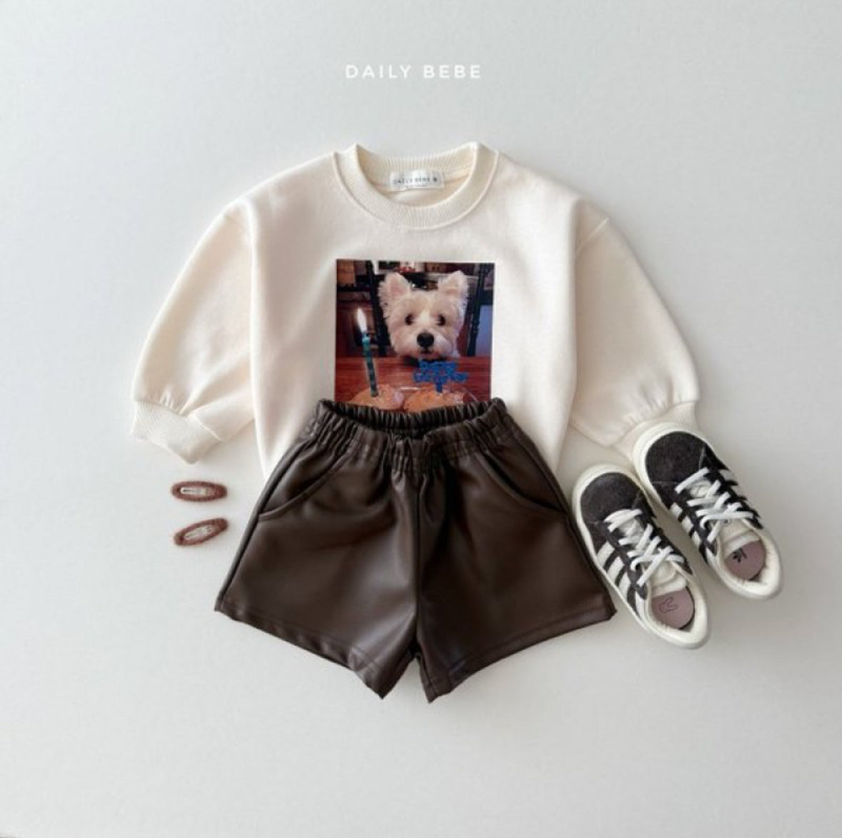 (In-stock) Daily Bebe - Birthday Pup Sweatshirt 생일축하 맨투맨 (2 Colors)