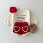 (Pre-order) Daily Bebe Winter - Kids' Fuzzy Heart Shorts 뽀글 하트 반바지 (2 Colors)