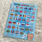 Learning Fun Multiplication Table Set (4-pack) 구구단 책받침