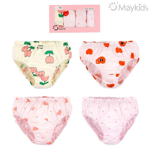 (MayKids) Tulip Cotton Girls’ Underwear (4-pack)