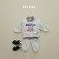 (Pre-order) Soybean Kids Winter - America Fleece-Lined Top & Bottom Set 아메리카양기모상하 (2 Colors)