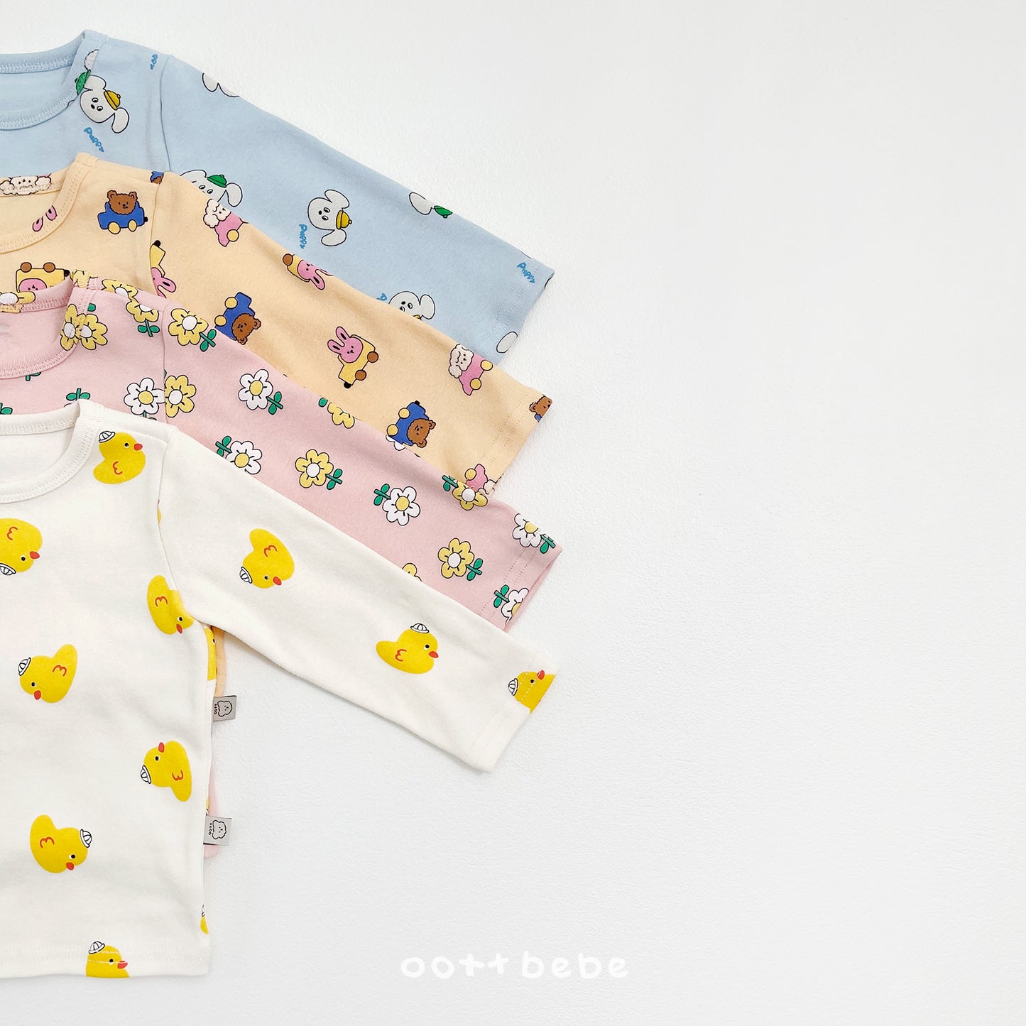 (Pre-order) OOTTBEBE Spring - Picnic Cotton Pajama Set 나들이실내복 (4 Colors)