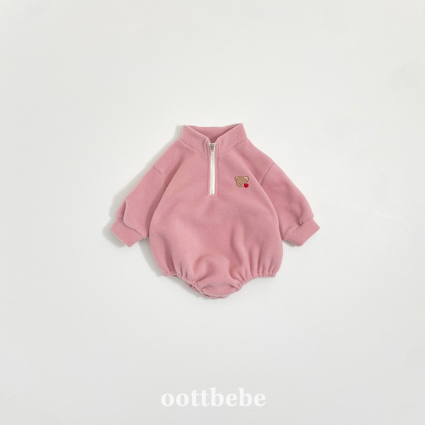 (Pre-order) OOTTBEBE Winter - Puppy Fleece Anorak Bodysuit 멍멍아노락슈트 (4 Colors)