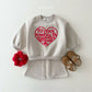 (Pre-order) Daily Bebe Winter - Kids’ Foam Heart Bootcut Top & Bottom Set 발포 부츠컷세트 (4 Colors)