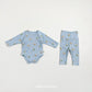 (Pre-order) OOTTBEBE Spring - Picnic Cotton Romper 나들이슈트세트 (4 Colors)