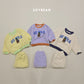 (Pre-order) Soybean Kids Winter - Camping Bear Fleece Top & Bottom Set 캠핑베어플리스상하 (3 Colors)