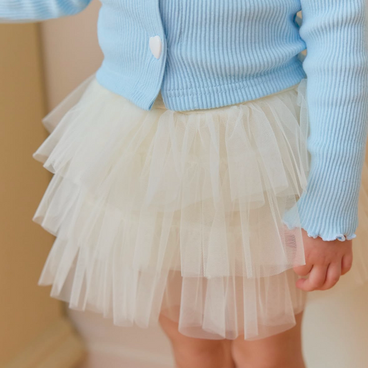 (Pre-order) Daily Bebe - Kids’ Tulle Ruffle Skirt 샤캉캉치마 (2 Colors)