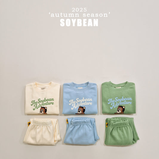 (Pre-order) Soybean Kids - Bear Adventure Top & Bottom Set 곰돌어드벤쳐상하복 (3 Colors)