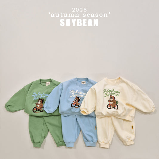 (Pre-order) Soybean Kids - Bear Adventure Top & Bottom Set 곰돌어드벤쳐상하복 (3 Colors)