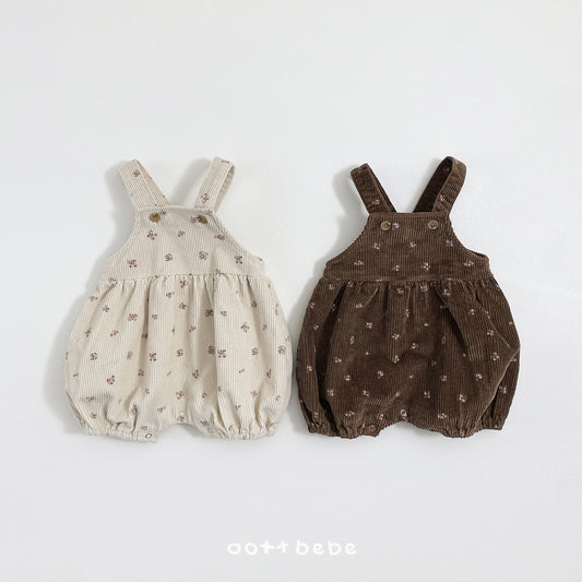 (Pre-order) OOTTBEBE Winter - Rose Corduroy Romper 로제코듀로이슈트 (2 Colors)