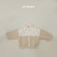 (Pre-order) Soybean Kids Winter - Flower Patch Sherpa Jacket 꽃배색양털JP (2 Colors)