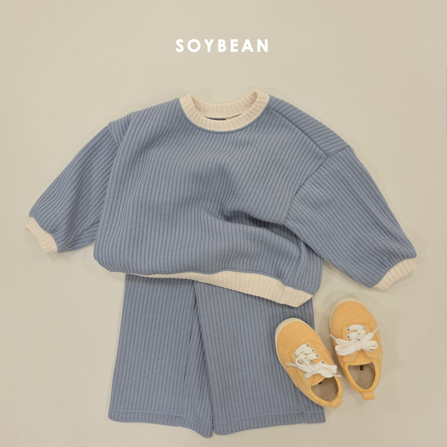 (Pre-order) Soybean Kids Winter - Daily Knit Top & Bottom Set 데일리니트상하 (2 Colors)