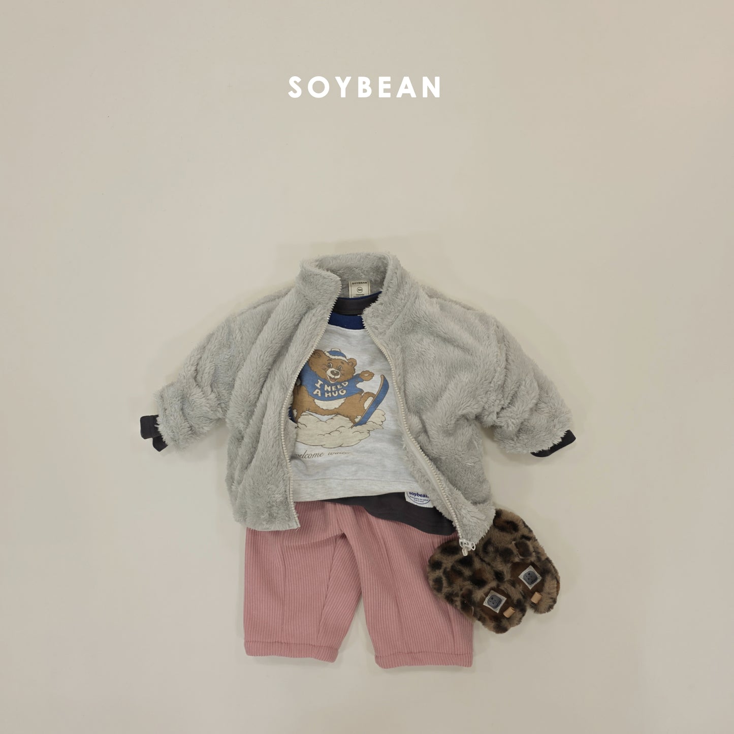 (Pre-order) Soybean Kids Winter - Cotton Candy Fleece Zip-Up 솜사탕후리스 (6 Colors)