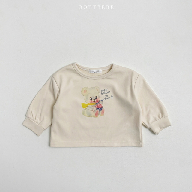 (Pre-order) OOTTBEBE - Winter HBD T-Shirt 해피버스데이티셔츠 (4 Colors)