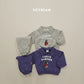 (Pre-order) Soybean Kids Winter - Cozy Penguin Collar Fleece-Lined Top & Bottom Set 포근펭귄카라상하복 (2 Colors)