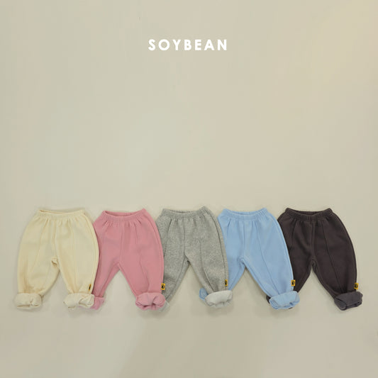 (Pre-order) Soybean Kids Winter - Fleece-Lined Pintuck Jogger Pants 양기모핀턱조거팬츠 (5 Colors)