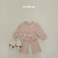 (Pre-order) Soybean Kids Winter - Mochi Square Top & Bottom Set 모찌스퀘어상하 (2 Colors)
