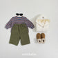 (Pre-order) OOTTBEBE Winter - Patchwork Cotton Pants 패치워크팬츠 (2 Colors)