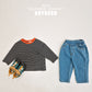 (Pre-order) Soybean Kids - Autumn Captain Stripe Tee 어텀캡틴단가라티 (5 Colors)