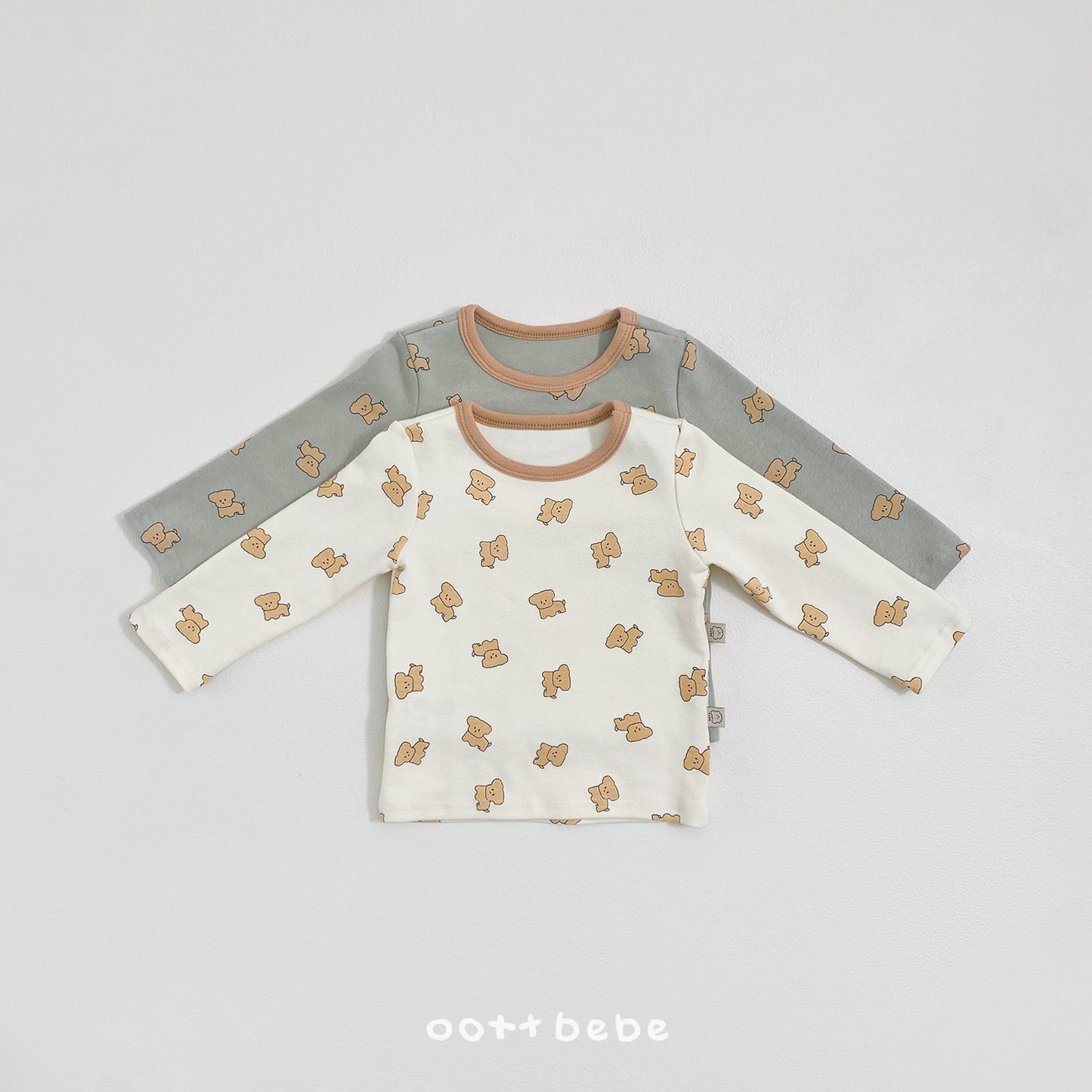 (Pre-order) OOTTBEBE Winter - Mung-Mung Pajama Set 멍멍실내복 (2 Colors)