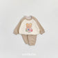 (Pre-order) OOTTBEBE Winter - Watercolor Bear Top & Bottom Set 페인팅오띠상하복 (2 Colors)