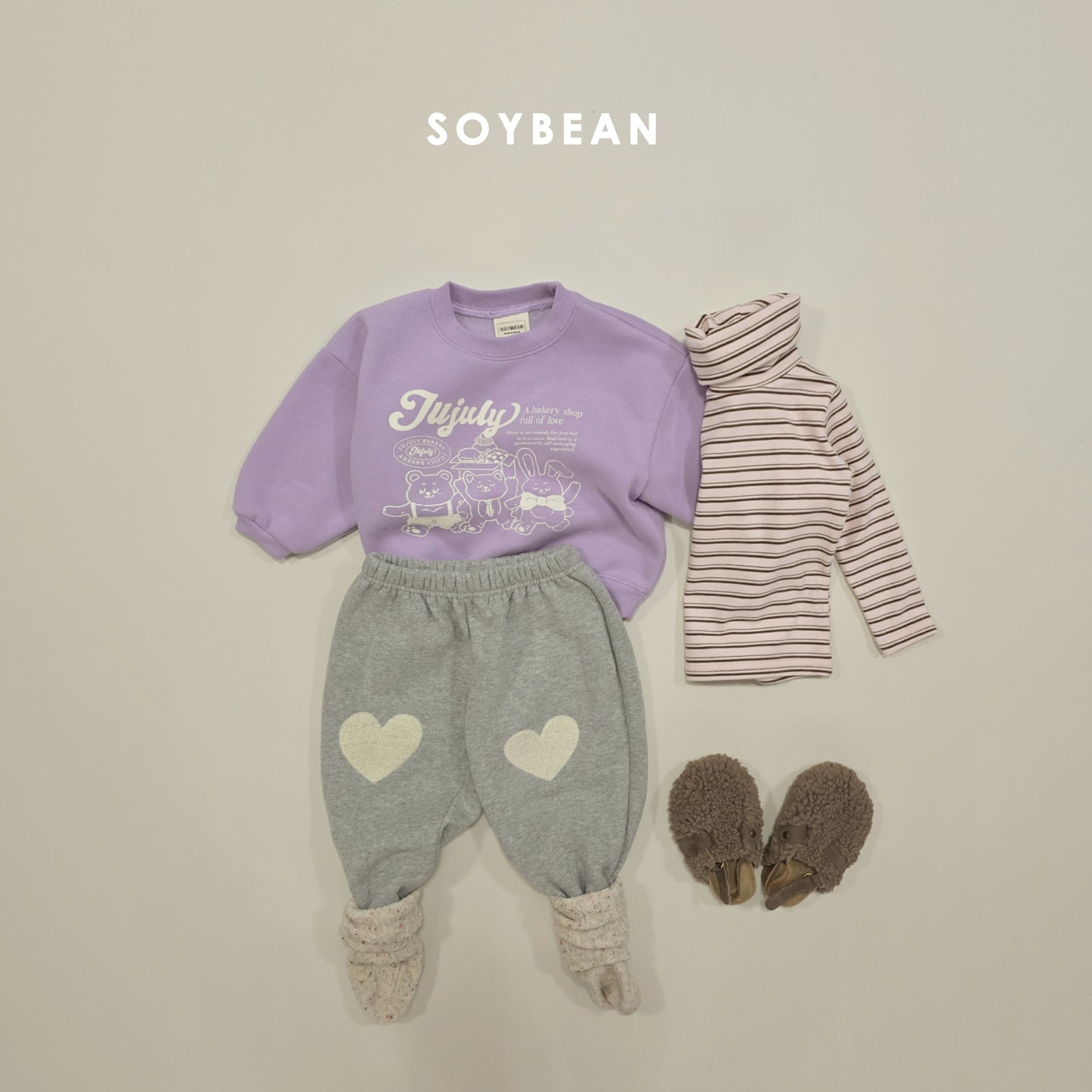 (Pre-order) Soybean Kids Winter - Cozy Titi Fleece-Lined Turtleneck 코지띠띠목폴라 (4 Colors)