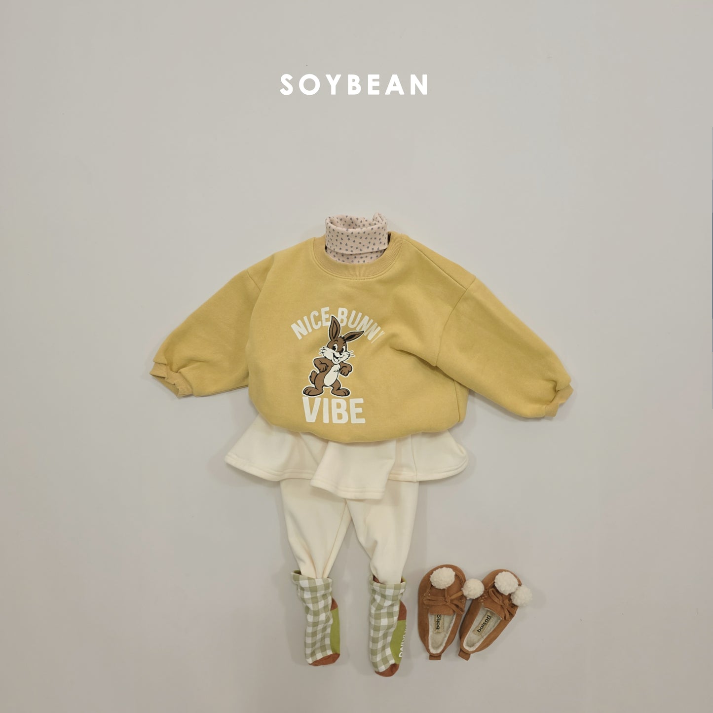 (Pre-order) Soybean Kids Winter - Mock Neck Layering Tee 페이크목폴라티 (5 Colors)