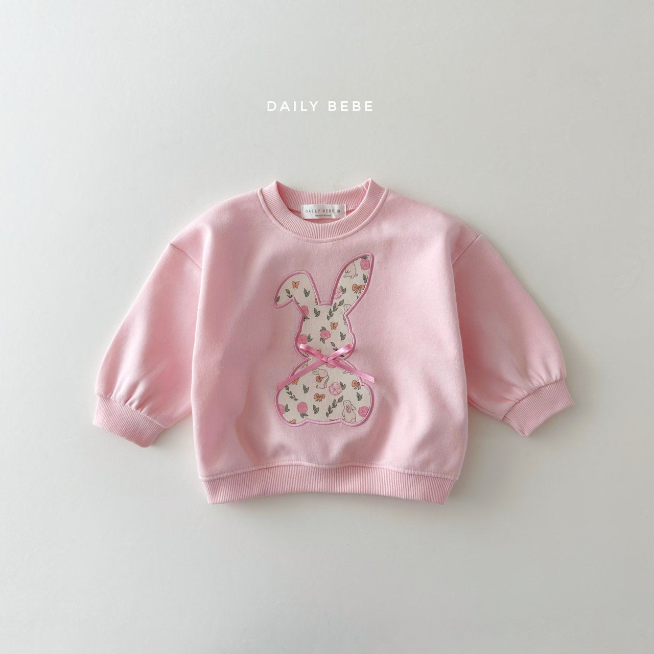 (In-stock) Daily Bebe Spring - Kids' Floral Sweatshirt 플로럴 맨투맨 (2 Colors) (Copy)