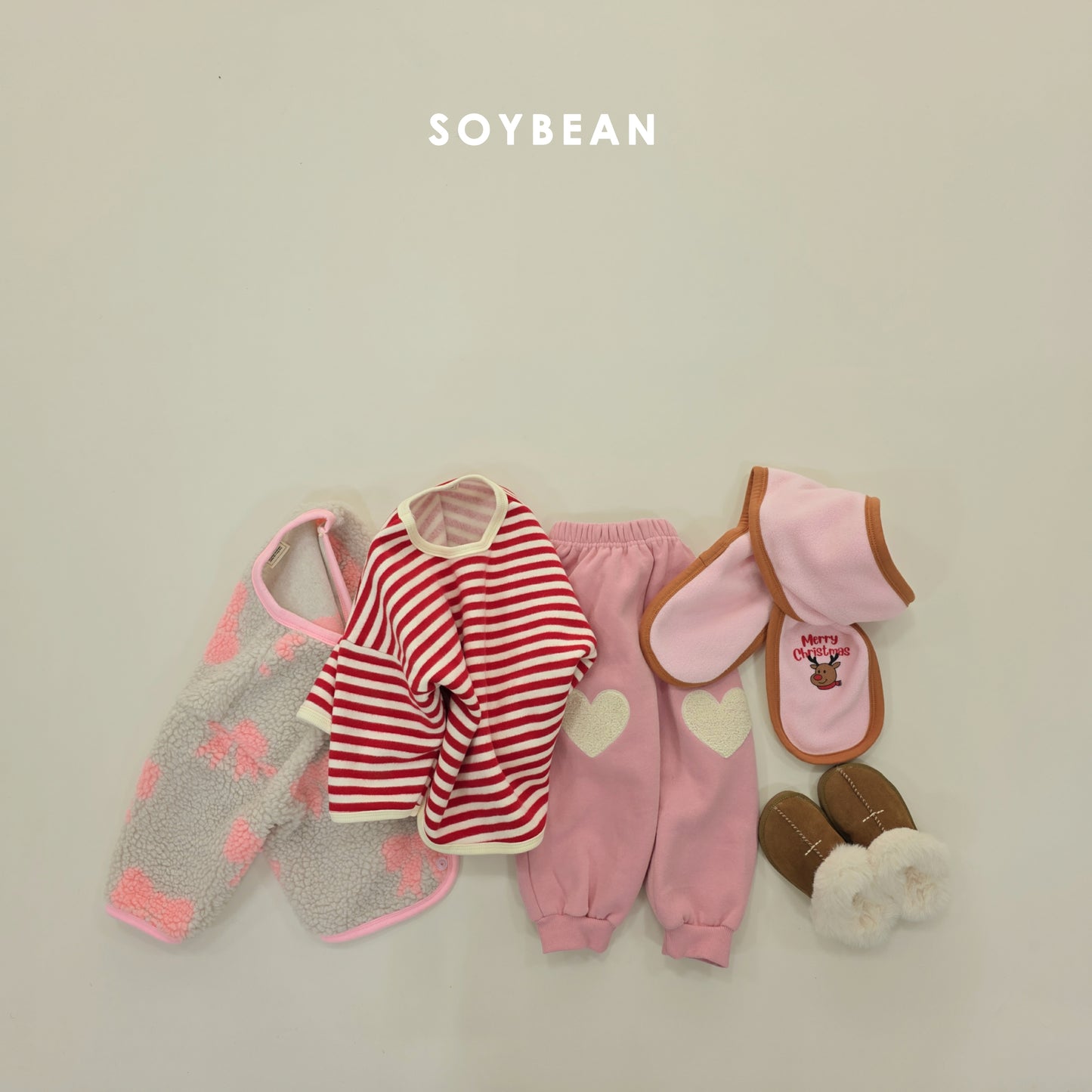 (Pre-order) Soybean Kids Winter - Ribbon Sherpa Jacket 리본양털자켓 (2 Colors)