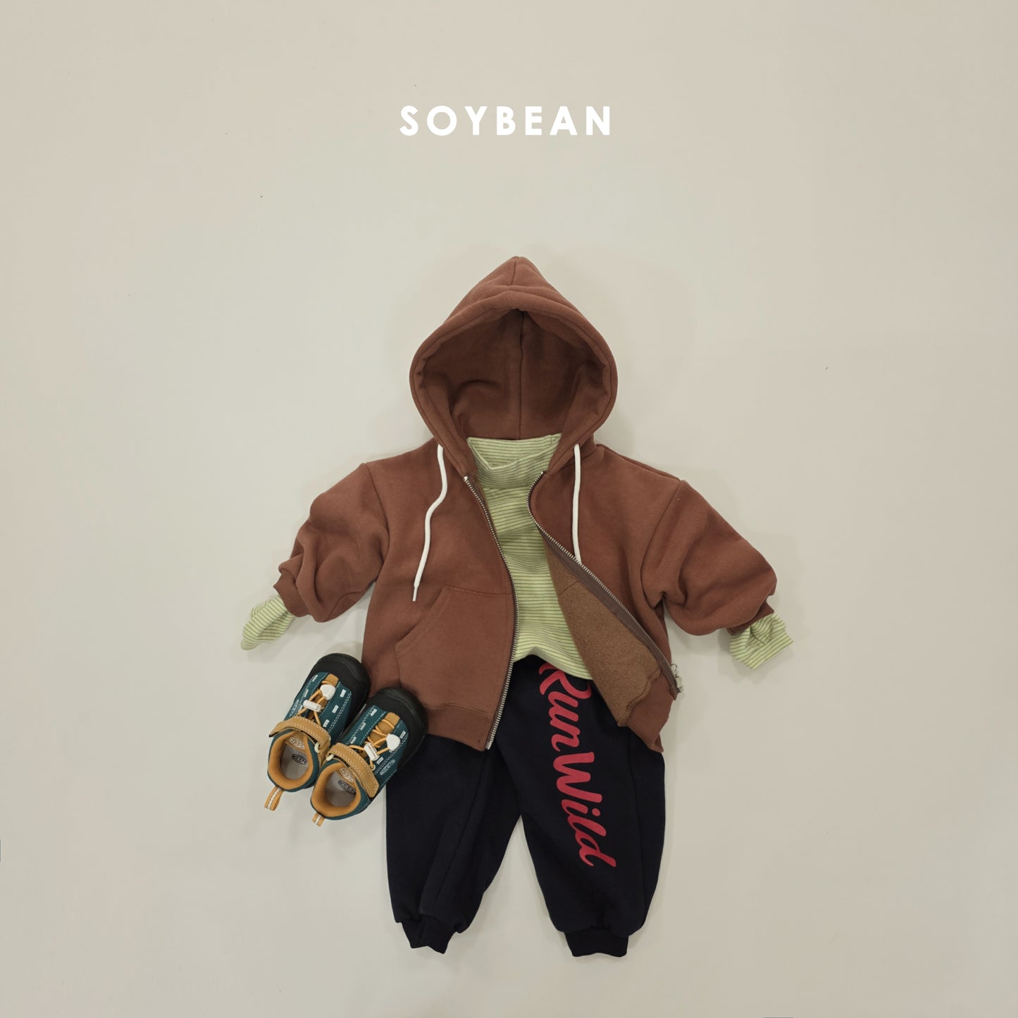 (Pre-order) Soybean Kids Winter - Cozy Soft Half-Neck Tee 폭닥폭닥반목티 (5 Colors)