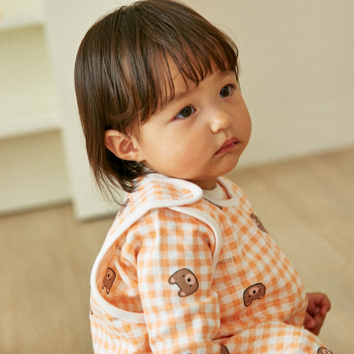 (COCOHANI) Cotton Gingham Check Sleep Vest (7 Colors)