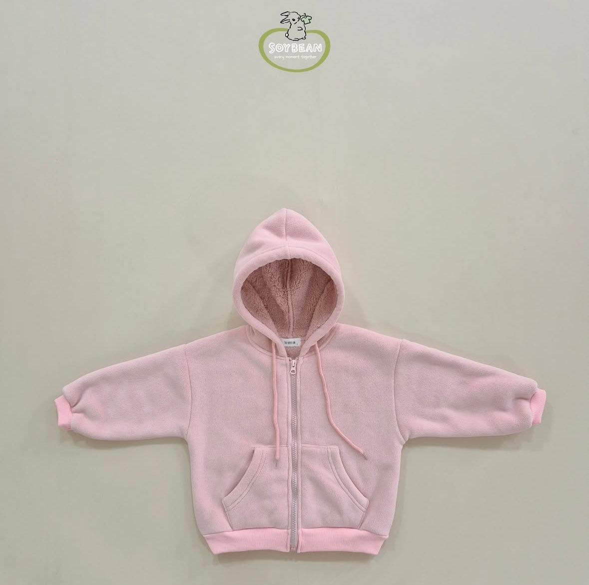 (Pre-order) Soybean Kids - Super Fleece Hooded Zip-Up 슈퍼플리스후드집업 (4 Colors)