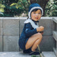 (Pre-order) KoongsKoongs Kids’ Premium Chouette One-piece Rash Guard Dress Set (Navy)