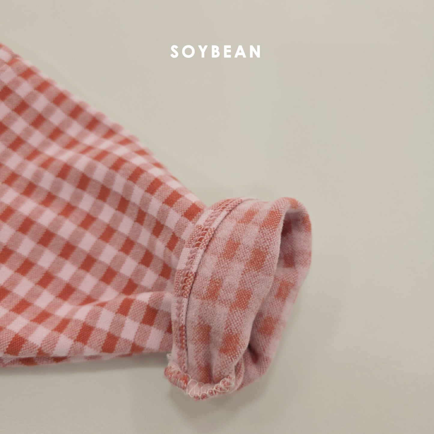 (Pre-order) Soybean Kids Winter - Check Cozy Fleece Top & Bottom Set 체크몽글실내복 (3 Colors)