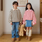 (Pre-order) Daily Bebe - Kids’ Collar Striped Sweatshirt 카라 단가라 맨투맨 (2 Colors)