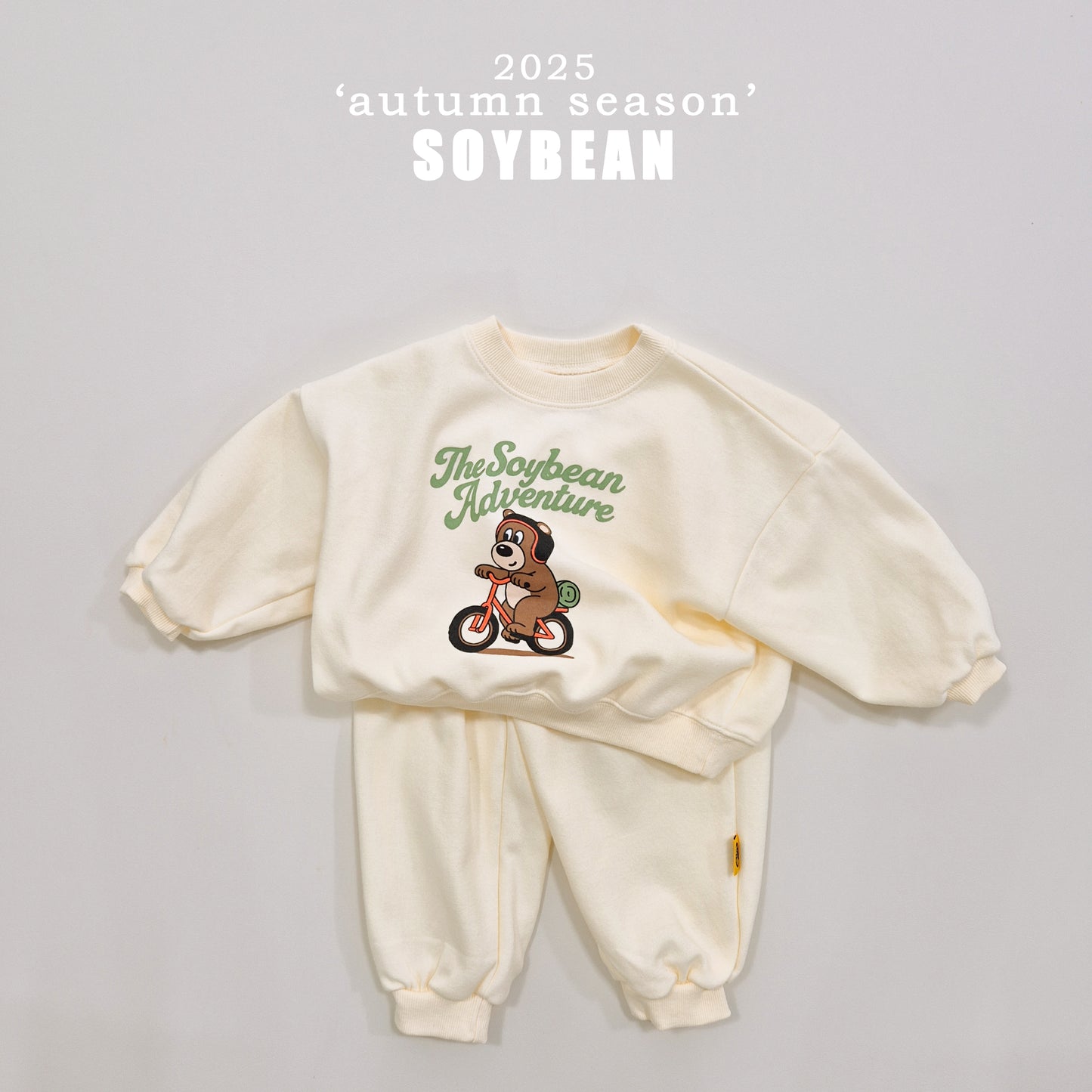 (Pre-order) Soybean Kids - Bear Adventure Top & Bottom Set 곰돌어드벤쳐상하복 (3 Colors)