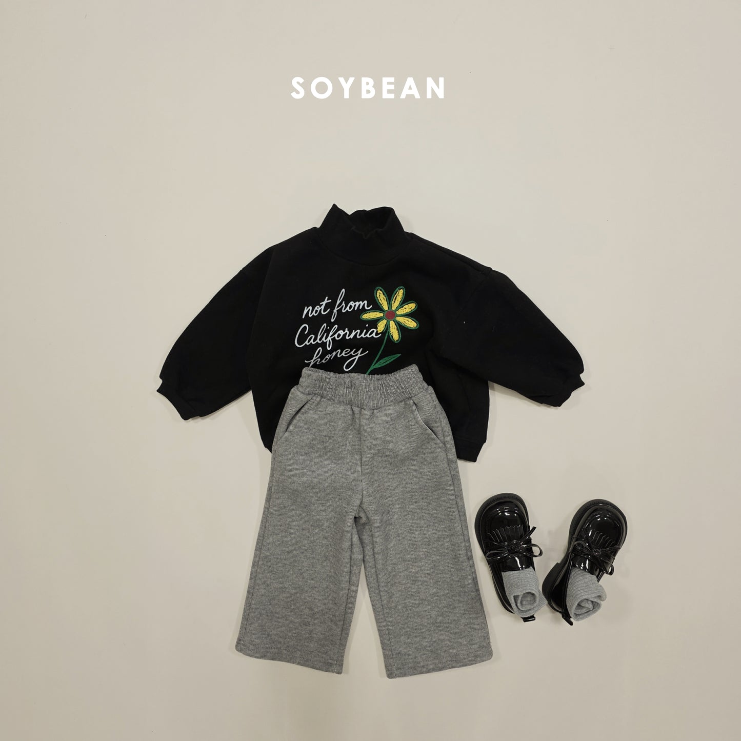 (Pre-order) Soybean Kids Winter - Cozy Fleece Wide Pants 코지플리스와이드팬츠 (4 Colors)