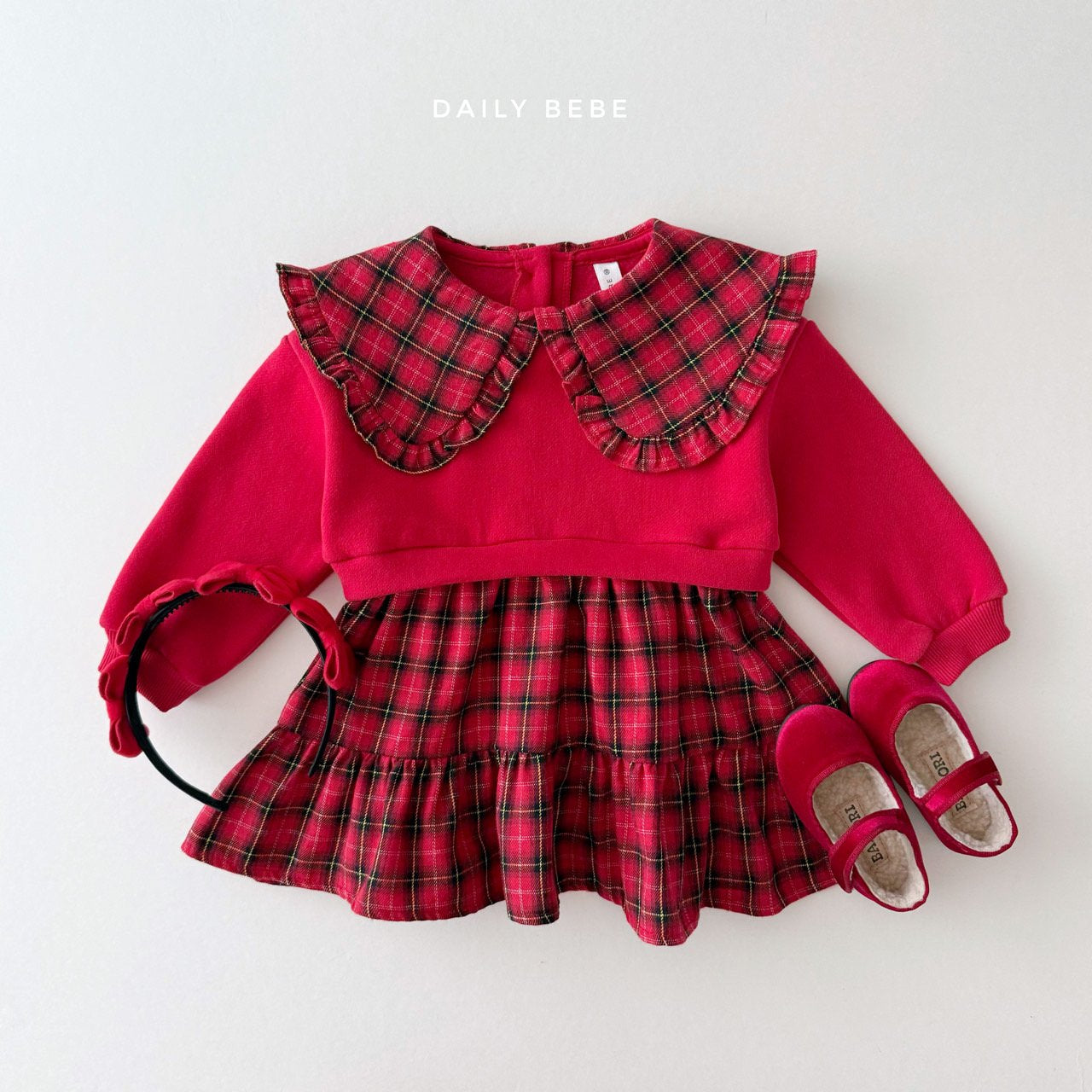 (Pre-order) Daily Bebe - Kids’ Merry Christmas Sweatshirt Dress 메리맨투맨원피스