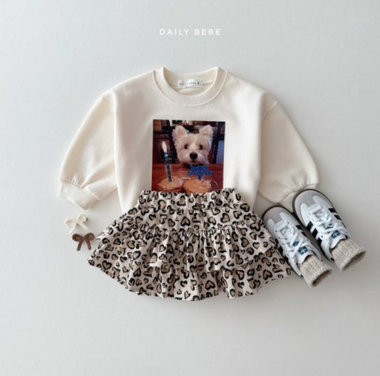(In-stock) Daily Bebe - Birthday Pup Sweatshirt 생일축하 맨투맨 (2 Colors)