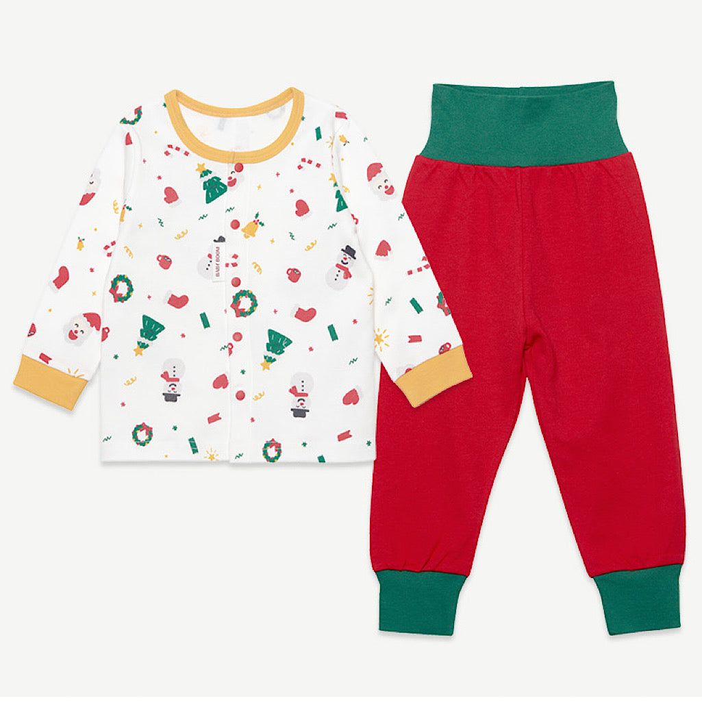 (Baby Boom) Cotton High-Waist Pajama Set (2 Colors)