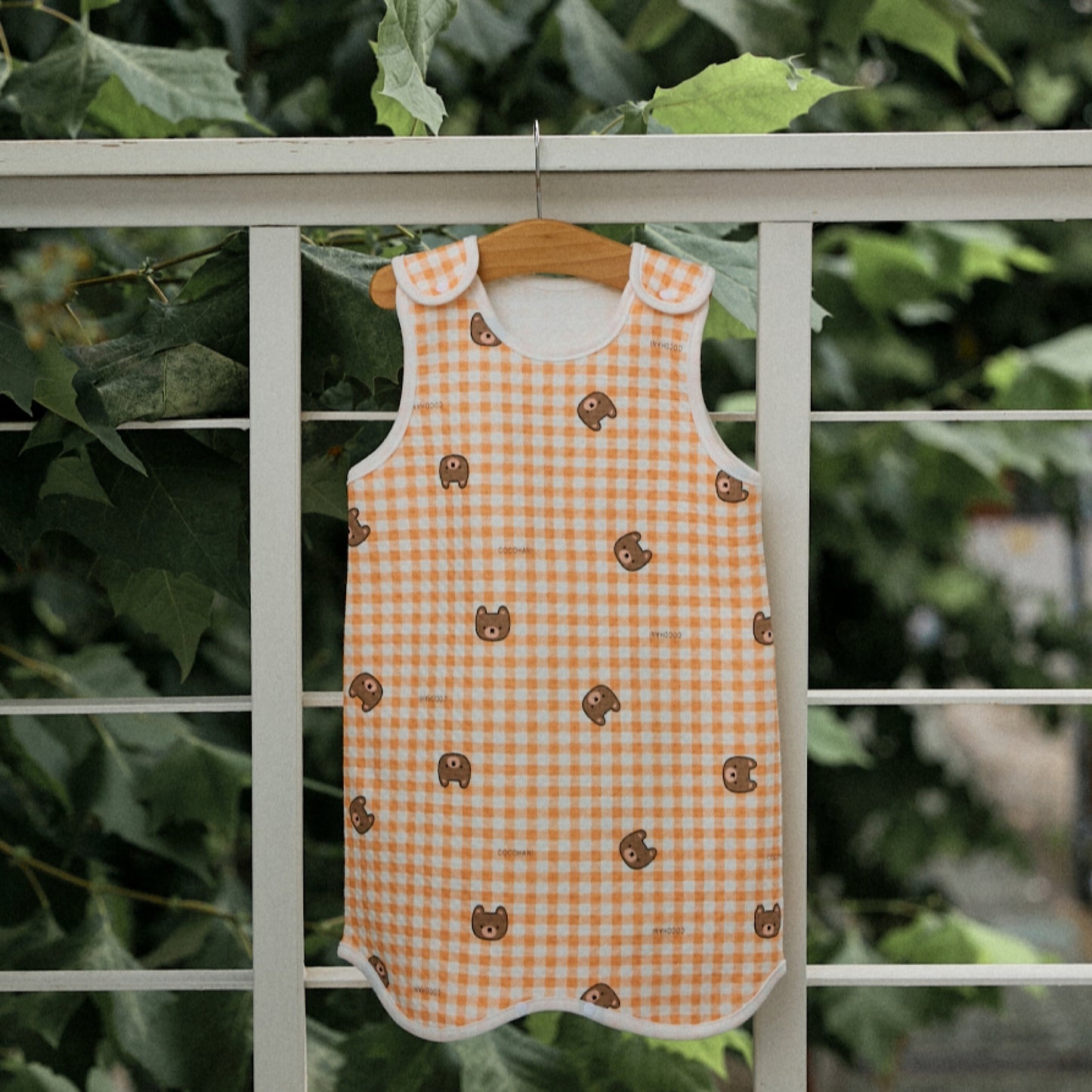 (COCOHANI) Cotton Gingham Check Sleep Vest (7 Colors)