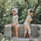 (Pre-order) KoongsKoongs Kids’ Premium Chouette One-piece Rash Guard Dress Set (Beige)